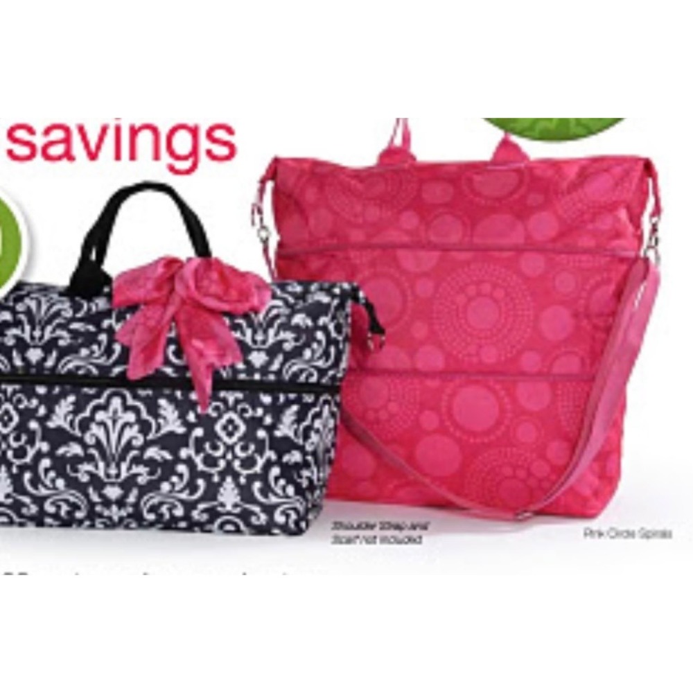 Thirty-One Expand-A-Tote Day Extender Black Parisian Pop Damask 347G NIP